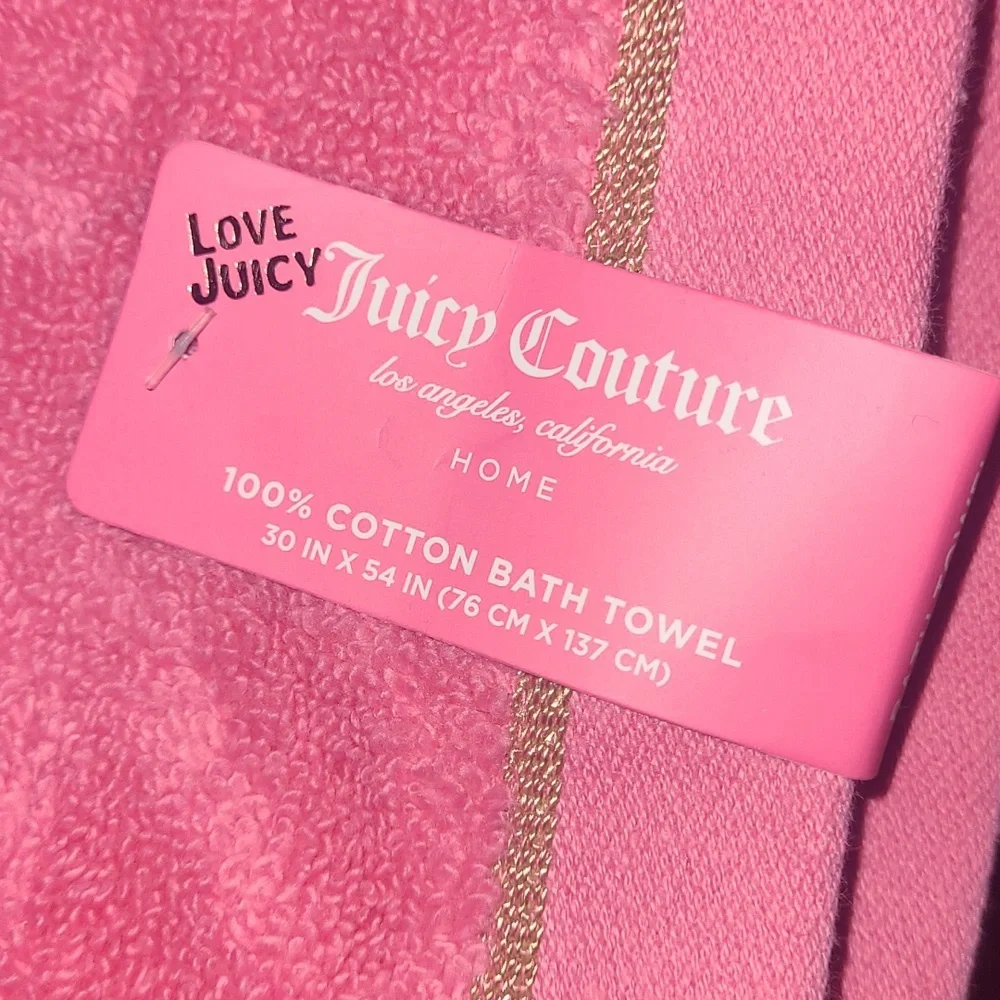 Juicy Couture Pink Bath & Hand Towels Set